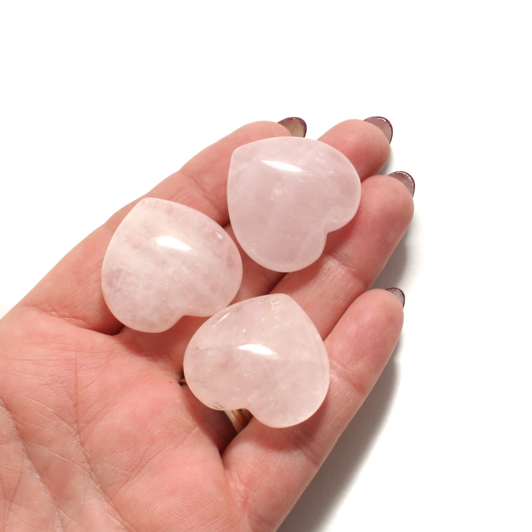 Rosenkvarts hjerter - Shop.villalovis.dk