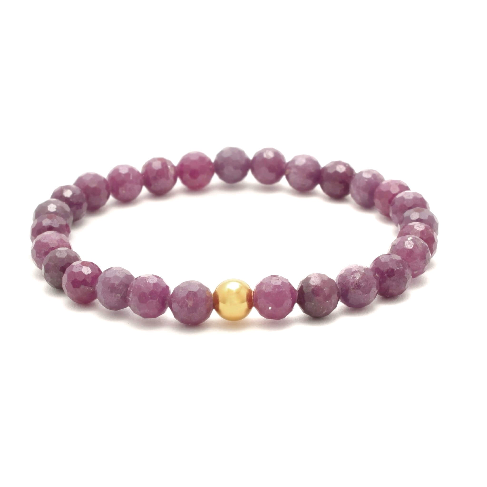 Pink Rubin facetteret krystal armbånd