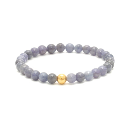 Tanzanit krystal armbånd 6MM