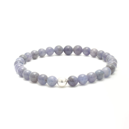 Tanzanit krystal armbånd 6MM