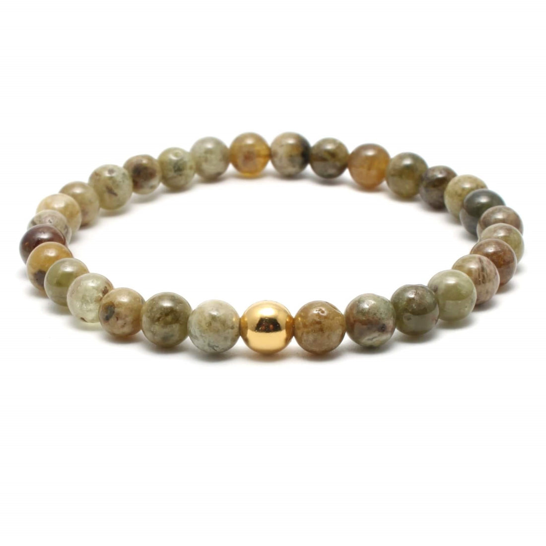 Grossular Granat krystal armbånd med 6mm perler