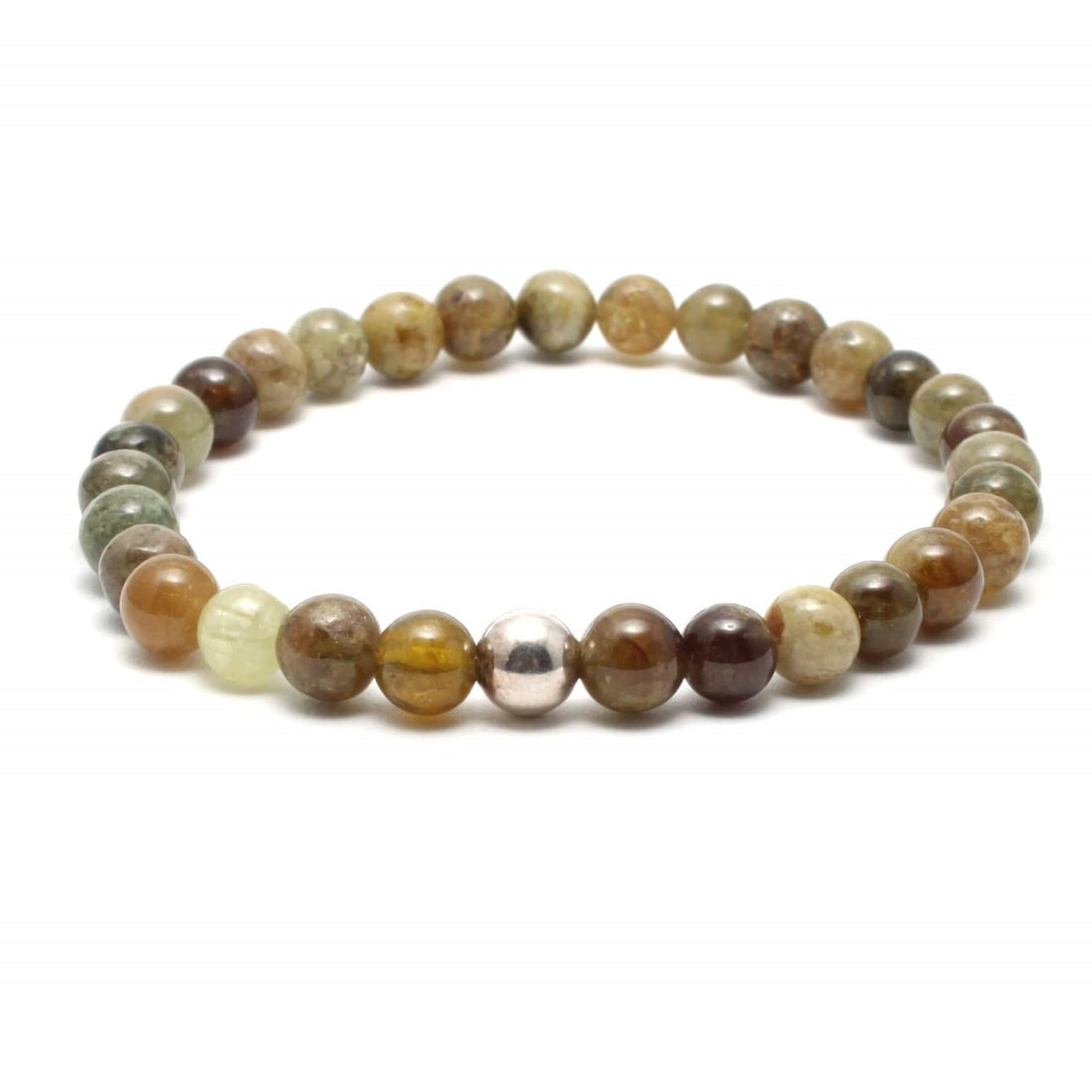 Grossular Granat krystal armbånd med 6mm perler