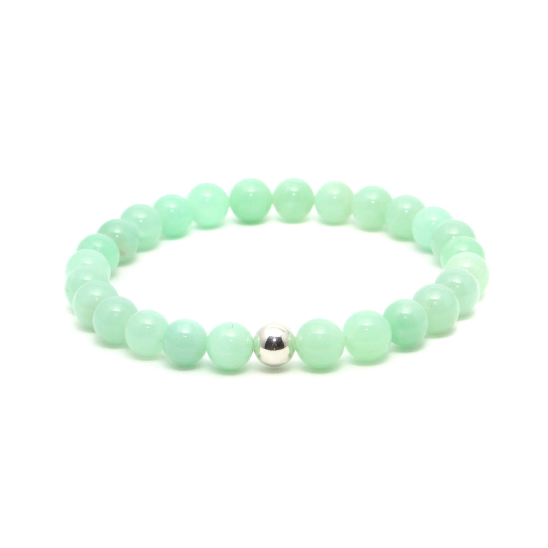 Krystal armbånd med 6mm Krysopras perler