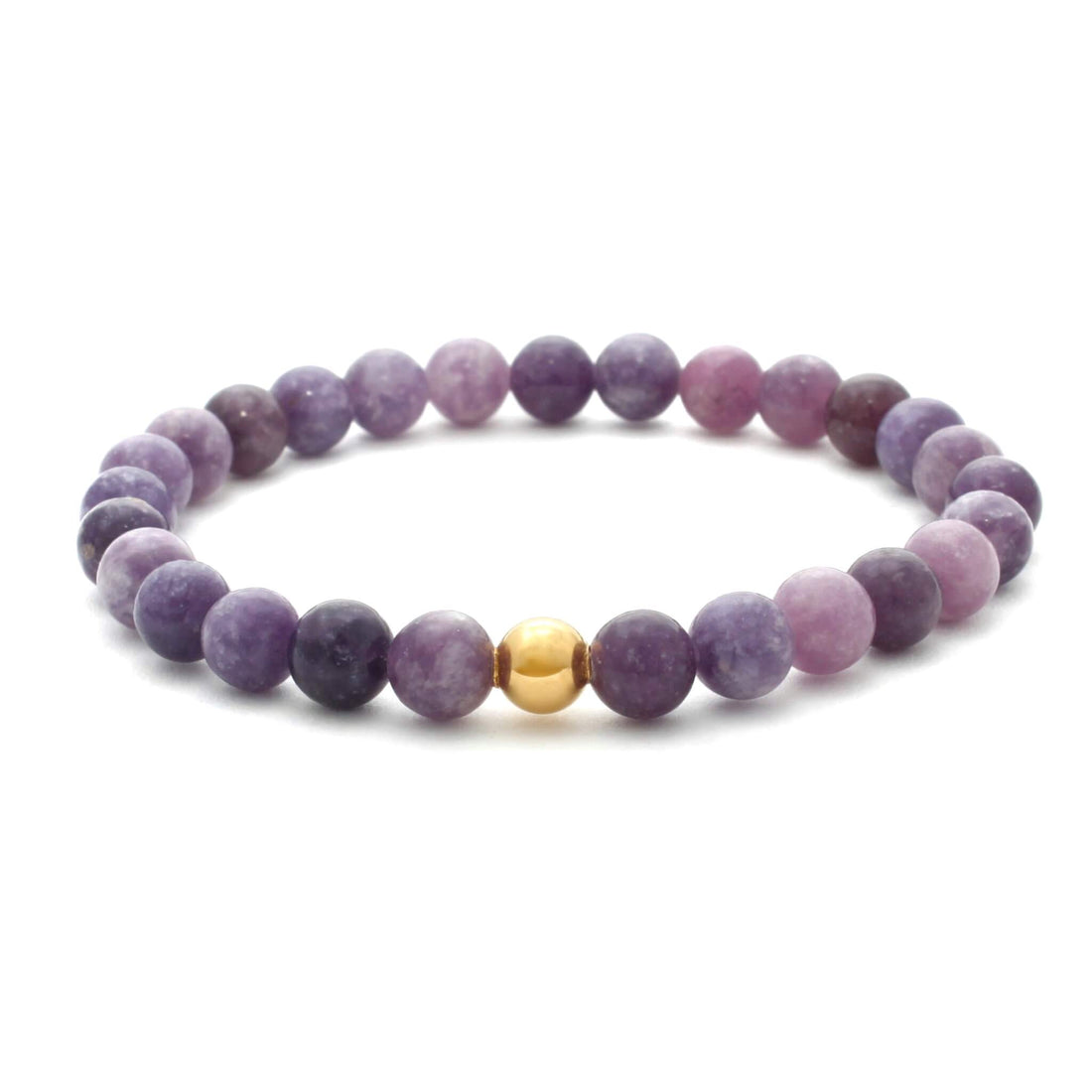 Lepidolit krystal armbånd 6mm perler