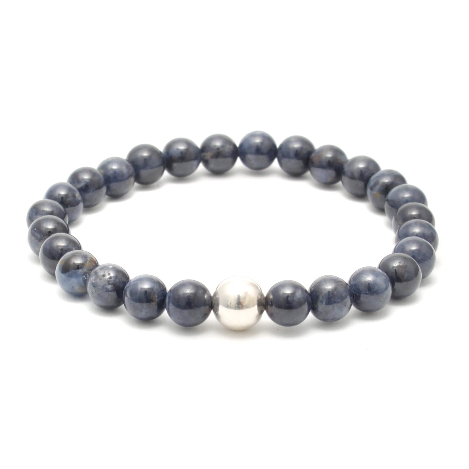 Luksus Safir krystalarmbånd med 8 mm perler