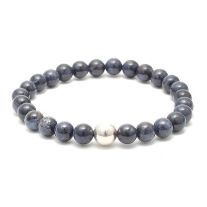 Luksus Safir krystalarmbånd med 8 mm perler