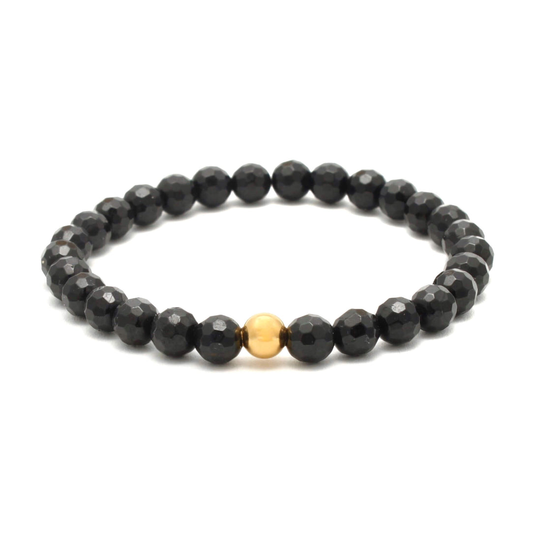 Sort Turmalin Facetteret krystal armbånd