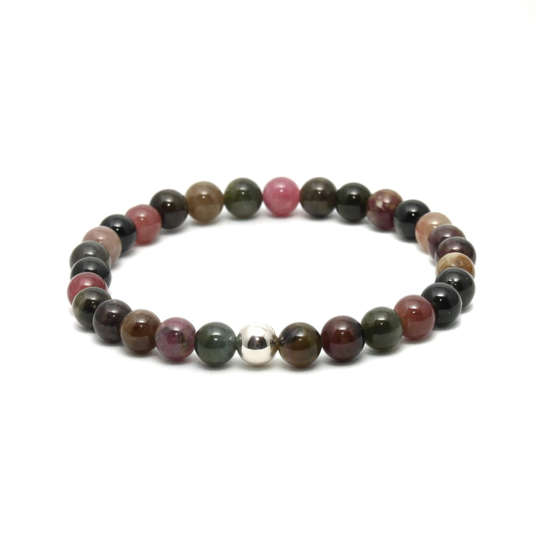 Håndlavet krystalarmbånd med mix Turmalin