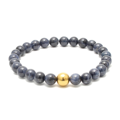 Luksus Safir krystalarmbånd med 8 mm perler