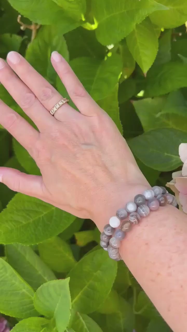 Botswana Agat Armbånd – selvrespekt, visdom og indre styrke