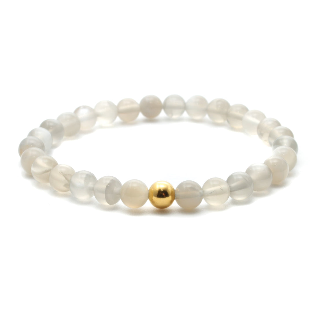 Månesten krystal armbånd med 6mm perler