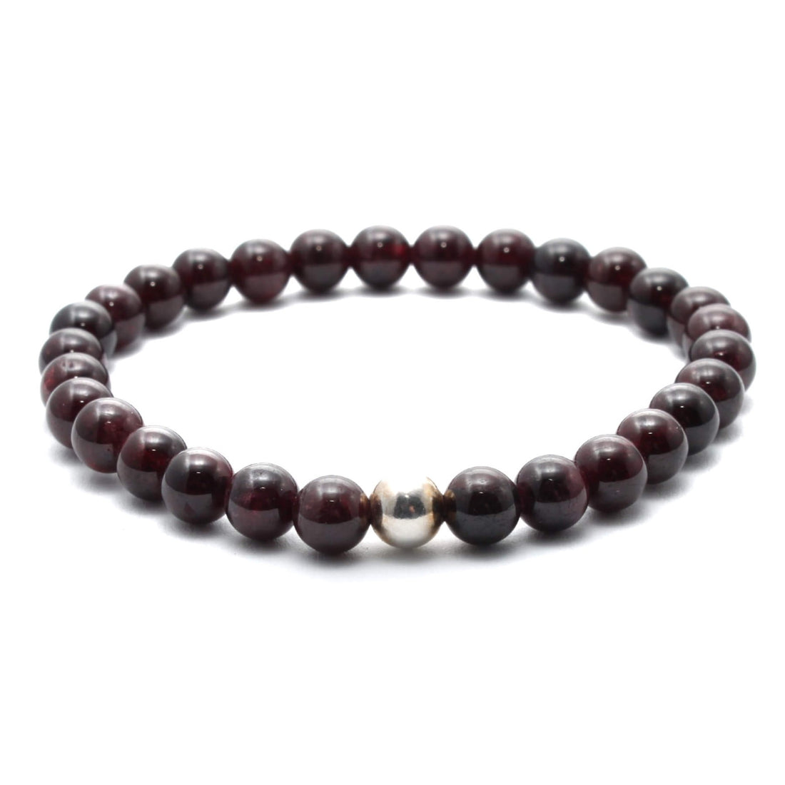 Granat krystal armbånd med 6mm perler