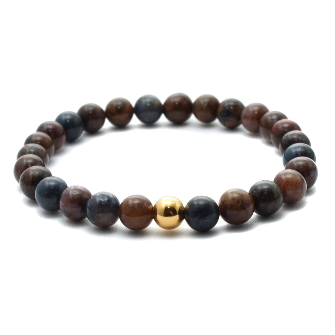 Pietersit krystal armbånd med 6mm perler