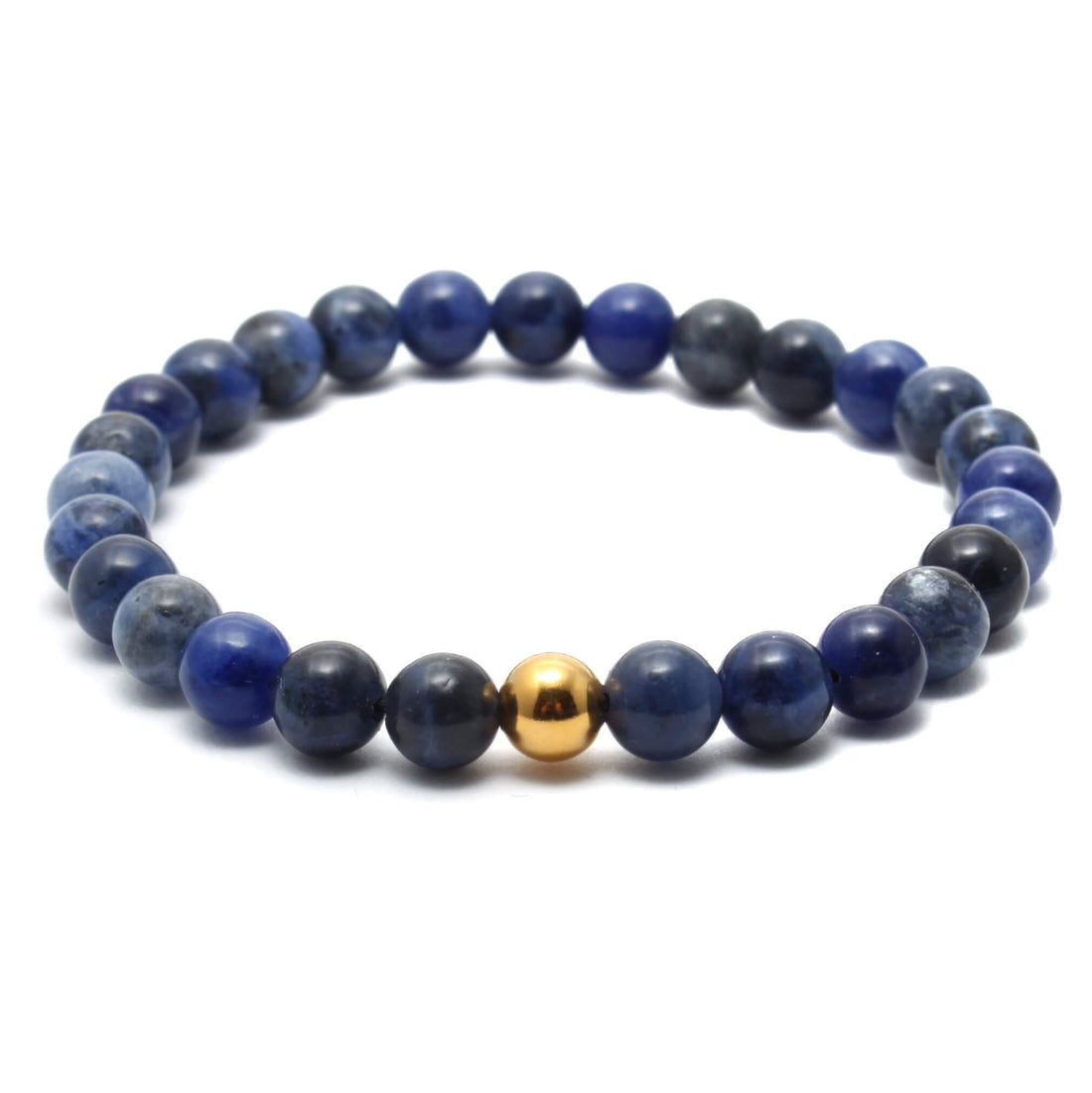 Sodalit krystal armbånd med 6mm perler