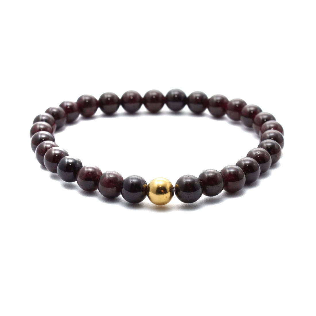 Granat krystal armbånd med 6mm perler
