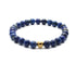 Lapis Lazuli krystal armbånd med 6mm perler